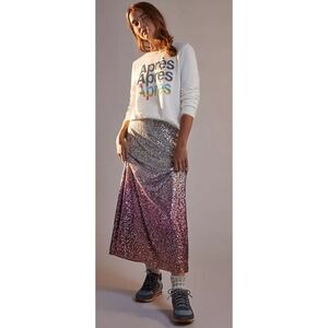 NWT Anthropologie Leticia Sequin Maxi Skirt